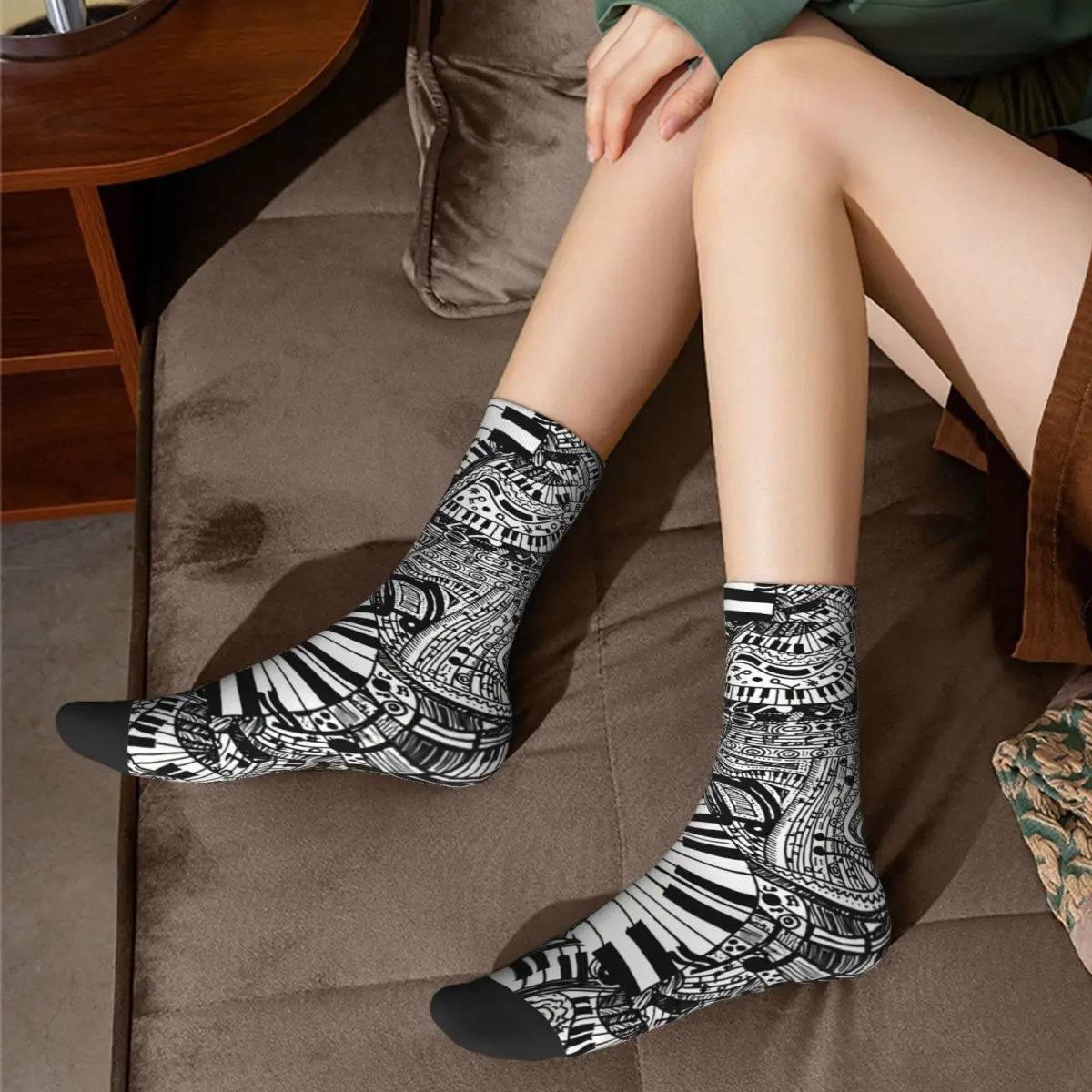 Забавные носки для мужчин классические в стиле Харадзюку хип-хоп с рисунком