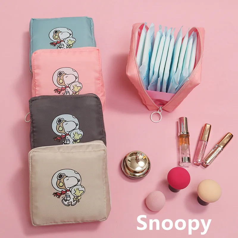 

Кошелек для монет Snoopy, сумка для полотенец, аниме кавайная косметичка, сумка для хранения гигиенических прокладок, сумка для гигиенических ...