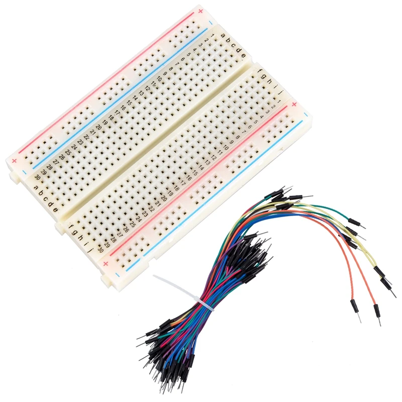 

65 X Jumper Wires Asked Jumpers Breadboard & Breadboard Experiment Board Breadboard 400 Contacts