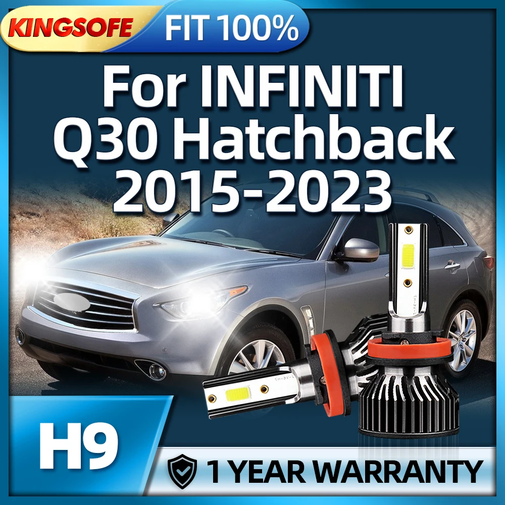 

KINGSOFE Led Car Headlight H9 160W 6000K Auto Light Bulbs For INFINITI Q30 Hatchback 2015 2016 2017 2018 2019 2020 2021 22 2023
