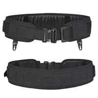military tactical belt army molle battle belt airsoft combat outdoor hunting paintball adjustable padded waist belt metal buckle