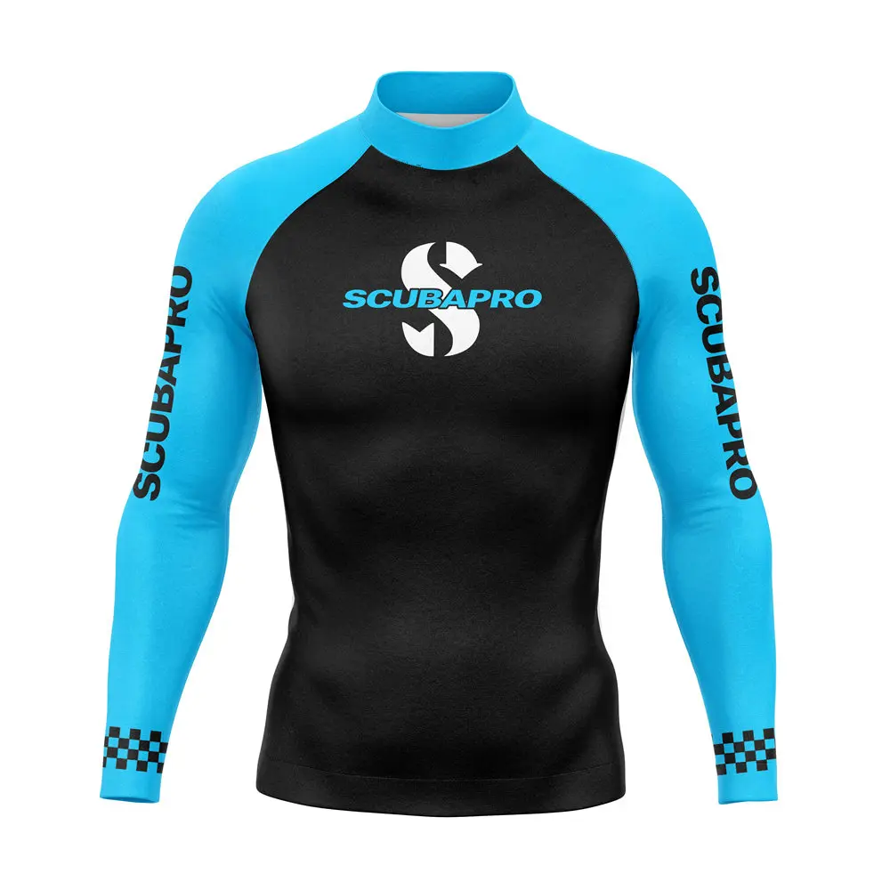 Mens Long Sleeve Rashguard Upf 50 Sun Protection Surf Shirt Quick Dry Breathable Swimming Tight T-shirt Summer 2023 Gym Clothes