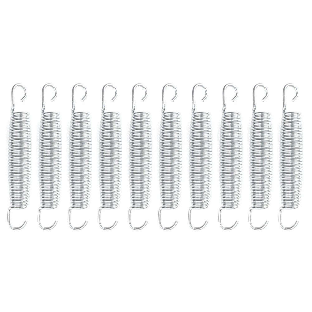 

10Pcs Trampoline Springs Springs Stainless Steel Trampoline Silver 10x Accessories Galvanised No. 70 Carbon Steel Parts
