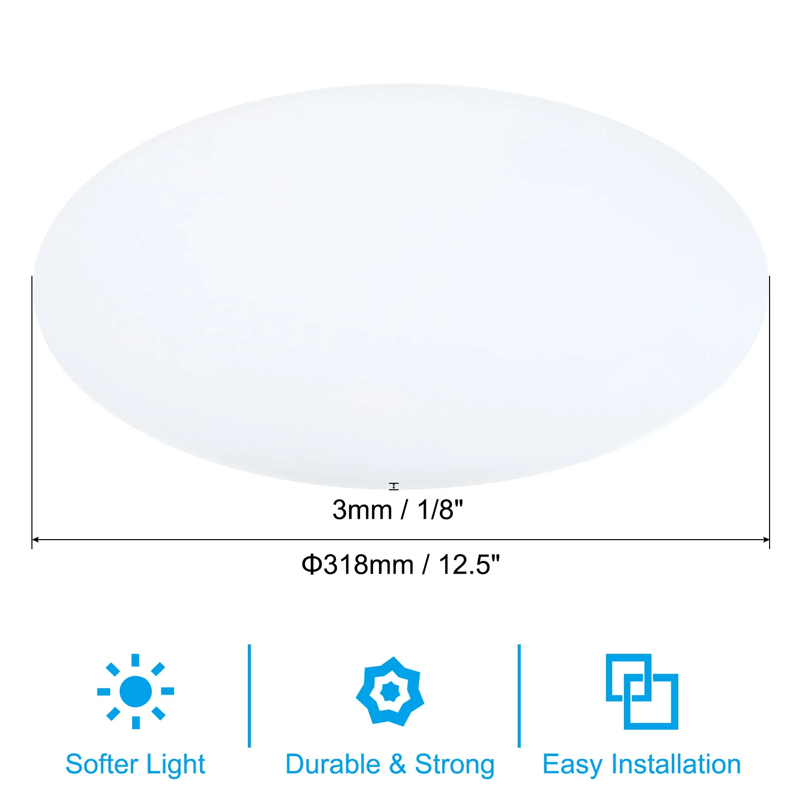 

Матовый белый акриловый диффузор для абажуров