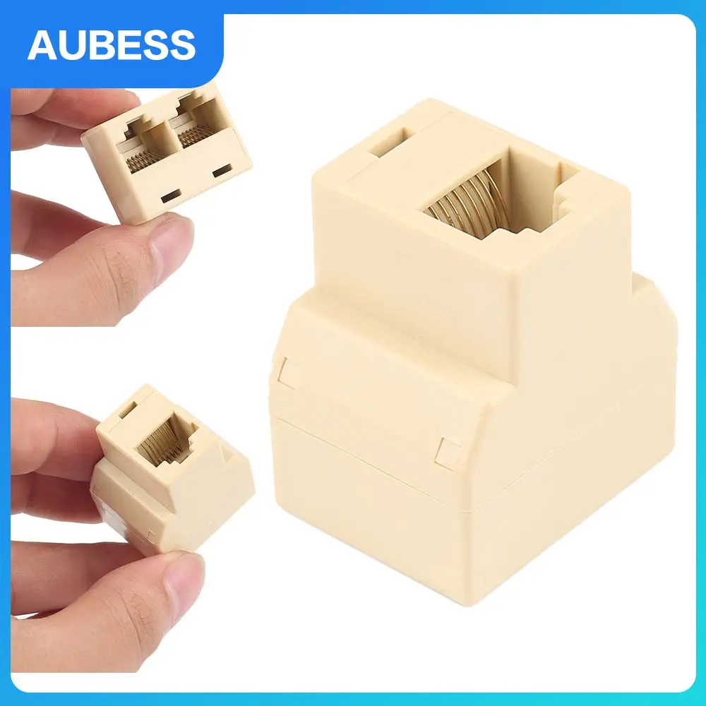 

1 To 2 Socket Connector Adapter Adapter Extender Plug Rj45 Cat5 6 Lan Port Network Splitter For Laptop Female Lan 8p8c Modula
