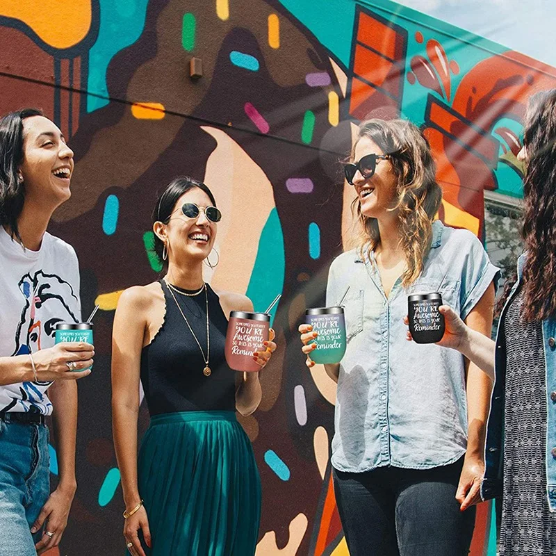 Набор стаканов для вина из нержавеющей стали объемом 12 унций пенсионные Подарки