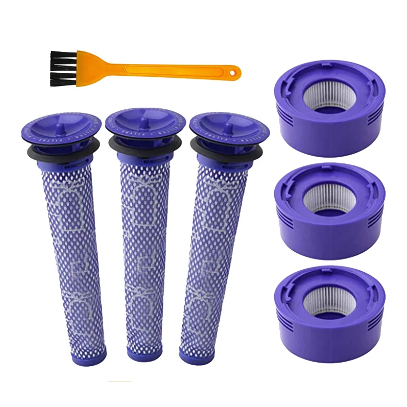 

3 Pre Filters + 3 HEPA Post-Filters Kit For Dyson V7 V8 Cordless Stick Vacuum, Replaces Part 965661-01 & 967478-01