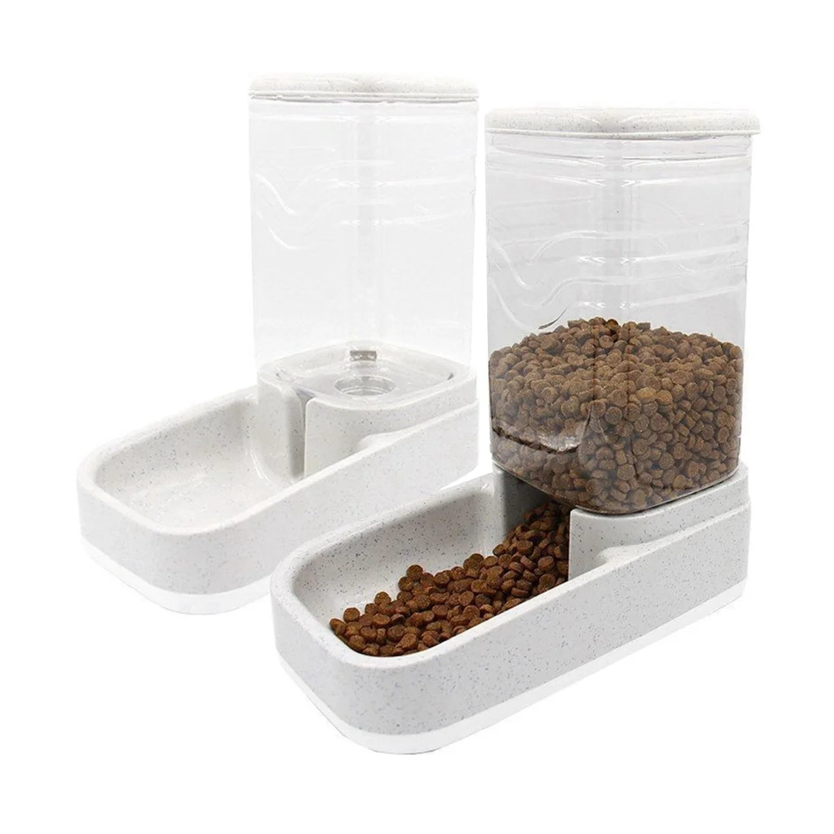 

3.8L Food and Water Dispenser Set for Automatic Feeding Dog and Other Pets, Suitable for Most Pet Gravity Dispensers