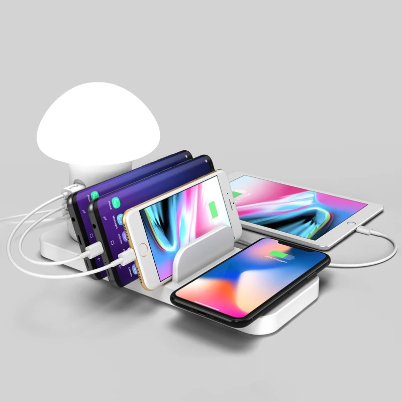 Зарядное устройство с несколькими USB-портами и светодиодной подсветкой |