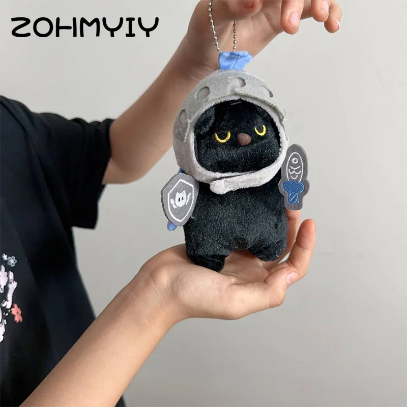 Брелок для ключей с мечом и щитом рыцарь-кошка милая плюшевая игрушка кукла