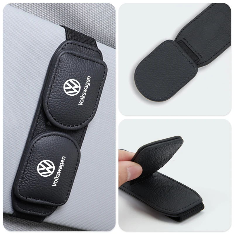 Автомобильный зажим для очков на липучке VW Tiguan CC Jetta Polo Golf Passat Scirocco T-ROC Touareg