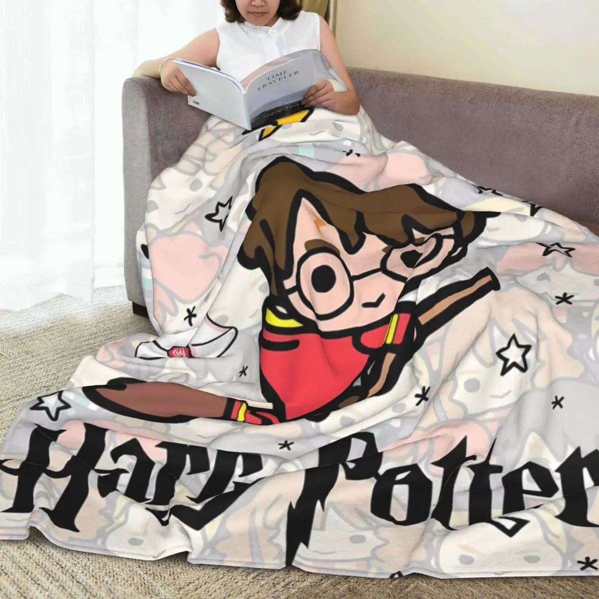 Одеяло H-Harry P-Potter с мультяшным дизайном качественное теплое мягкое одеяло зимнее