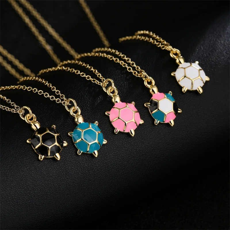 

18K Gold Plated Color Cute Turtle Pendant Necklace for Women Free Shipping Necklaces Trendy Party Gift Necklace Jewelry