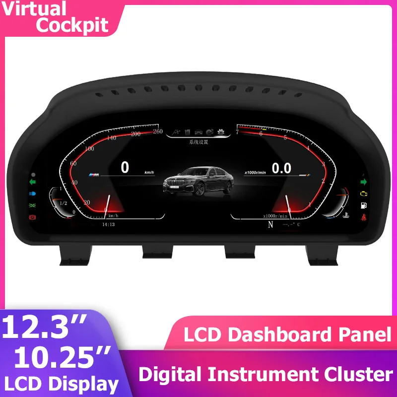 

12.3'Digital Virtual Cockpit Instrument Cluster For BMW 5/6/7 Series X3 X4 X5 X6 F15 F16 F25 F26 F10 F01 F07 LCD Dashboard Panel