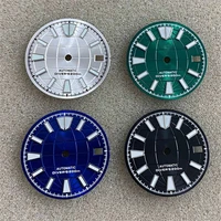 28 5mm green luminous watch dial for nh3536 movement modified dials watch accessories
