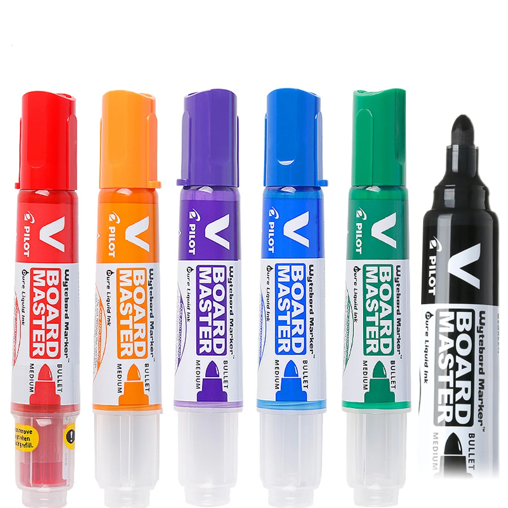 

6 Pcs Whiteboard Marker Is Environmentally Friendly and Non-toxic 2.3 Mm (Medium Bullet) Refillable Ink Classroom Supplies