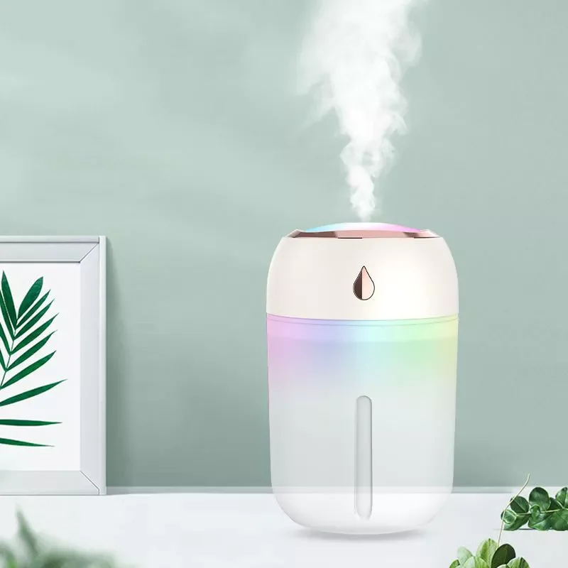 

330ML Portable Air Humidifier USB Ultrasonic Aroma Essential Oil Diffuser Colorful Night Light Cool Mist Maker