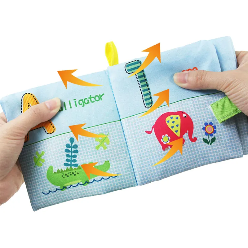 4 Types Baby Soft Cloth Books Alphabet Animal Rustle Sound Infant Stroller Rattle Toy Newborn 0-36 Months Educational Toys |