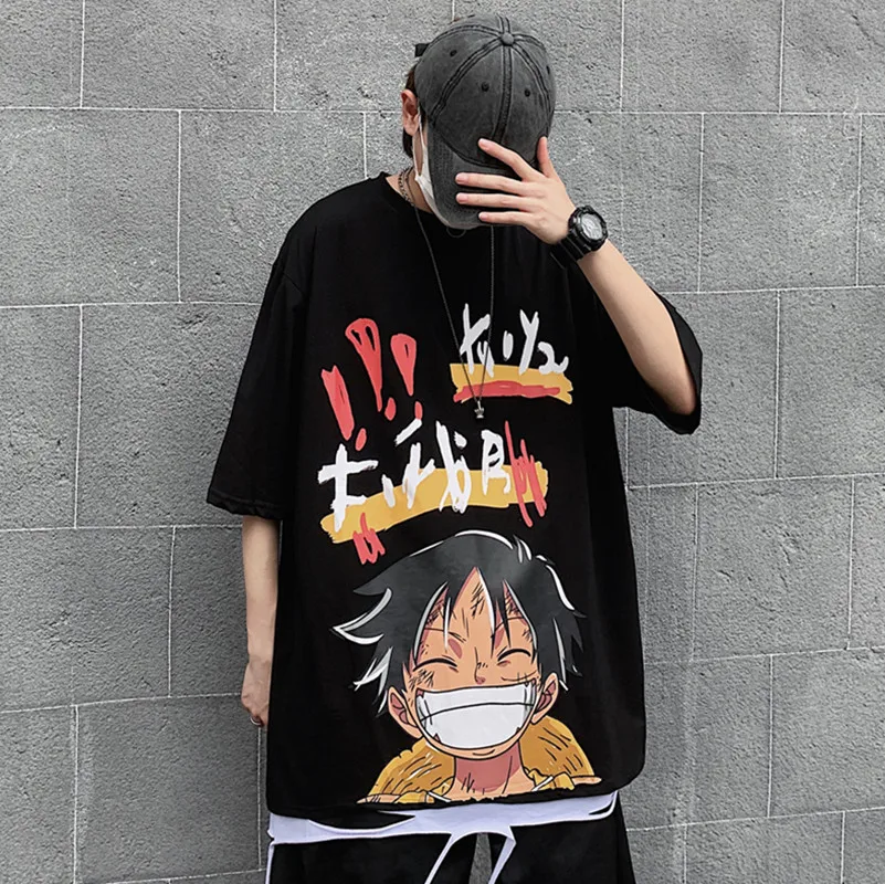 Футболка с графическим принтом в стиле Харадзюку для мужчин и женщин уличная