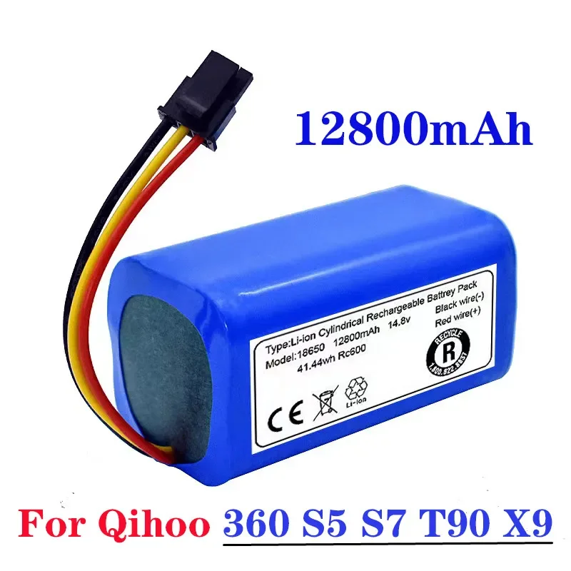 14 8 в 12800 мА · ч аккумулятор для замены робота-пылесоса Qihoo 360 S5 S7 S7Pro T90 X9