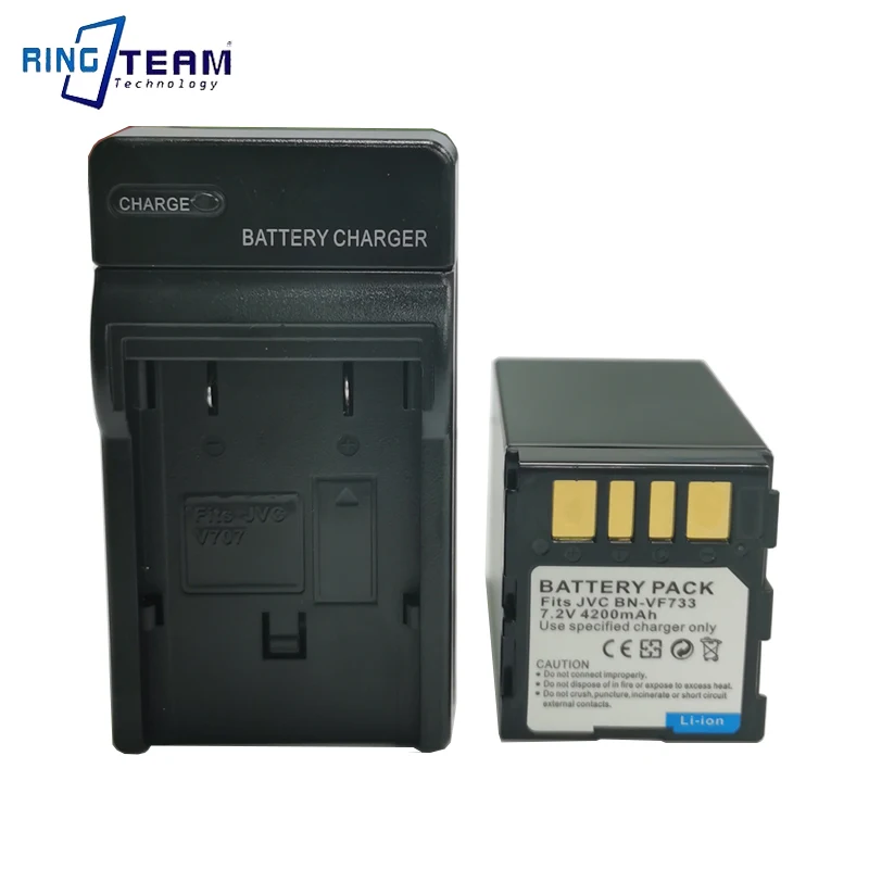 

7.2V 4200mAh BN-VF733 BNVF733 Camcorder Battery + AC Charger For JVC BN-VF733U BN-VF707U VF707 BN-VF714U VF714 GZ-MG20 GR-D240