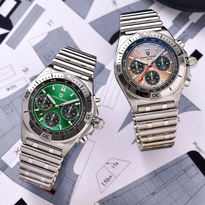 

2022 New PAGANI Design Top Brand Men's Sports Quartz Watches Sapphire Stainless Steel Waterproof Chronograph Reloj Hombre 1705