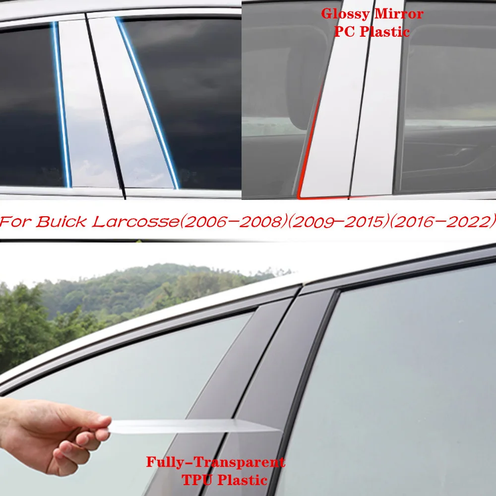

Автомобильный ТПУ/глянцевый зеркальный столб, крышка, отделка двери, окна, молдинговые наклейки, аксессуары для Buick larшлейка 2006-2008 2009-2016-2022