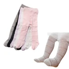 Женские весенне-летние колготки для маленьких девочек, трикотажные хлопковые детские колготки, тонкие дышащие чулки для младенцев, Детские аксессуары