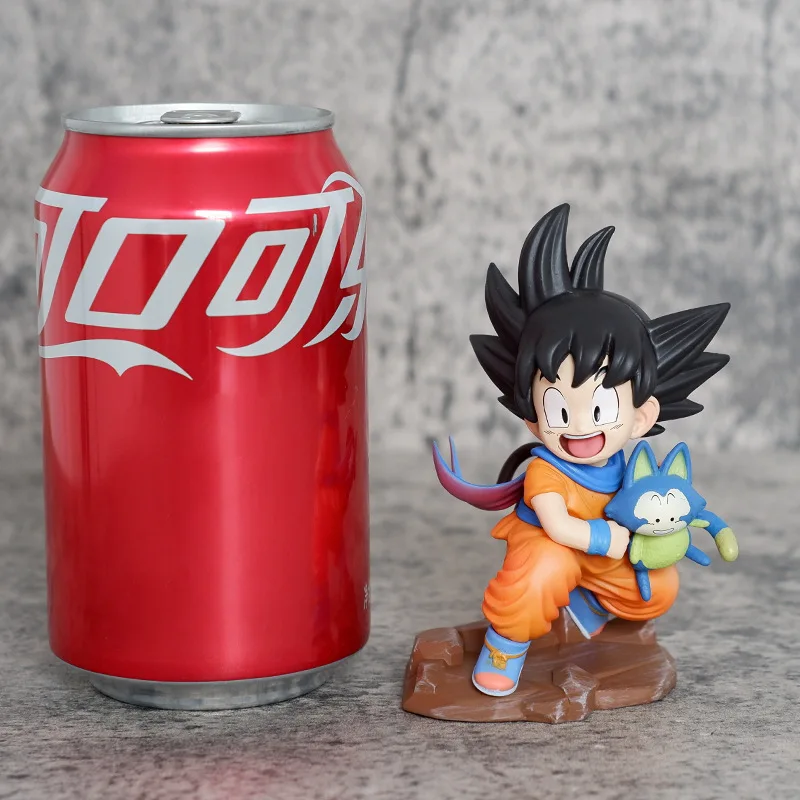Фото Аниме-фигурка Dragon Ball Q-версия: Маленький Гоку с Пуаром, украшение для автомобиля, подарок для рабочего стола, оптом, 10 см №2