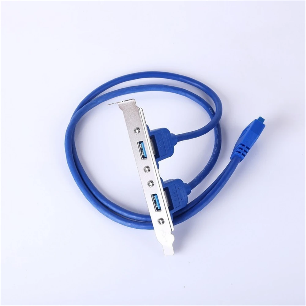 

1PCS Full Size Bracket Motherboard 20 Pin To USB 3.0 Female Back Panel Header Connector Cable Adapter with PCI Slot Plate