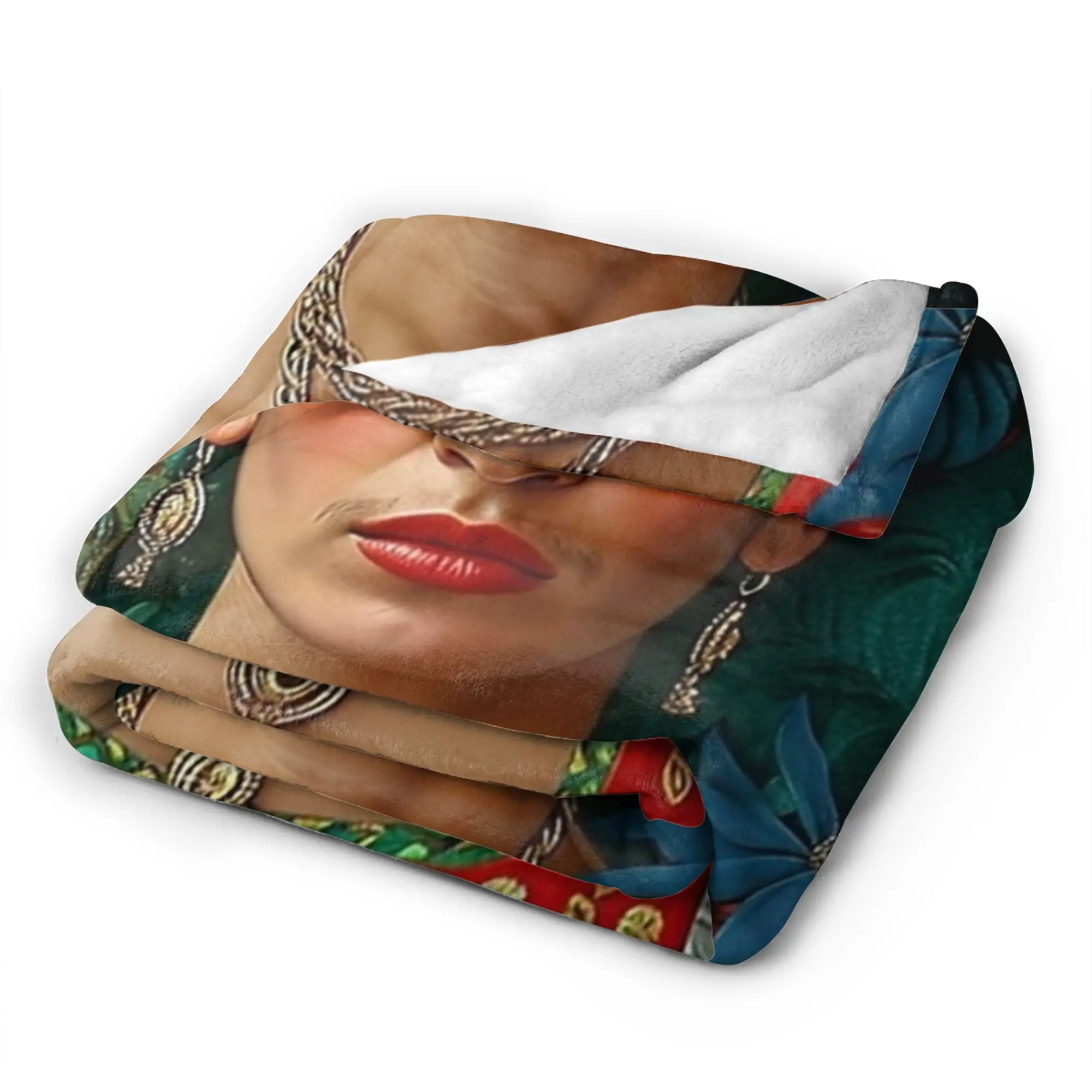 Фото Одеяла F-Frida K-Kahlo Мексиканский художник Kahloo, фланелевые потрясающие теплые пледы для покрытия стула, дивана, лето №5