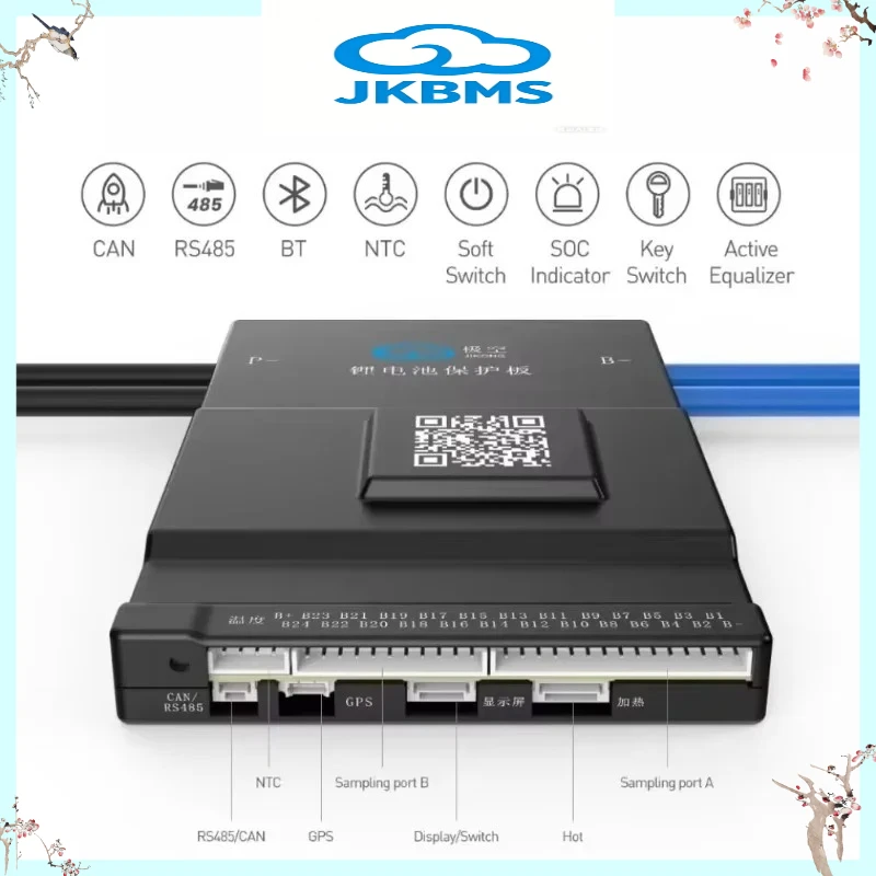 Фото JIKONG Jk BMS BD6A24S20P Активный балансировочный BMS 8S 10S 12S 16S 17S 20S 24S Smart BMS 60A 100A 150A 200A для LiFePO4 Li-Ion LTO аккумуляторов №4