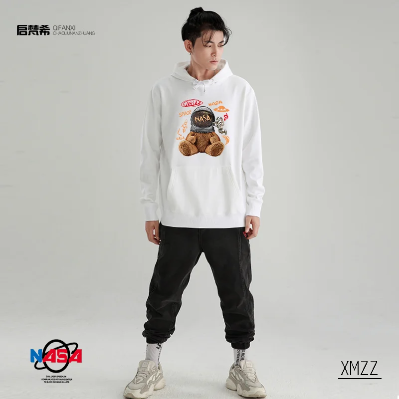 

Astronaut Hooded Sweater Men's Spring and Autumn Thin Loose Fashion Brand Couple Men's Autumn Student Coat
