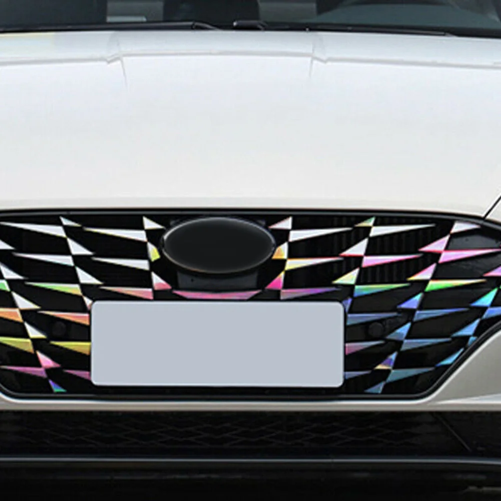 

Car Front Bumper Center Grille Grill Sequin Decor Cover For Hyundai Sonata 2020+ Exterior Decoration Sticker Trim
