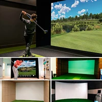 300x200cm indoor golf simulator impact screen gym golf ball target exercise display white cloth practice projection screens