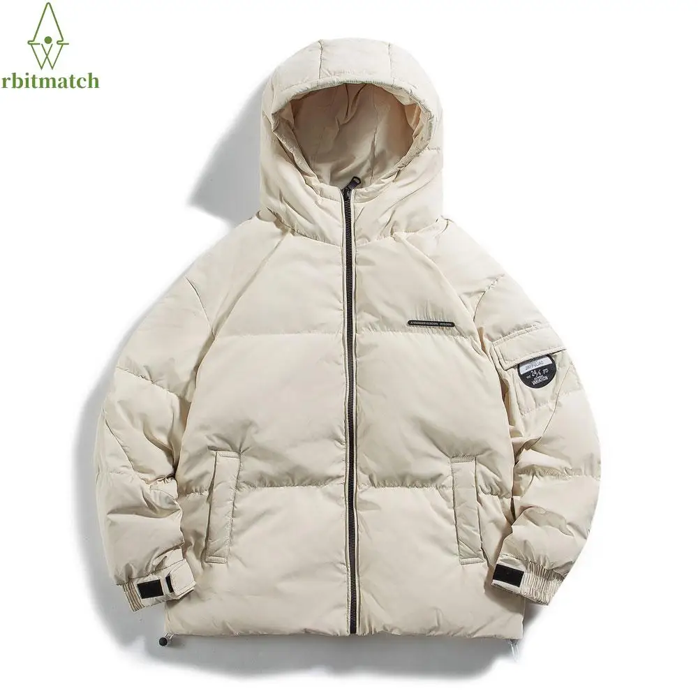 

Arbitma Hip Hop Letter Print Winter Down Coat Men Women Streetwear Jacket 2021 Winter Harajuku Jackets