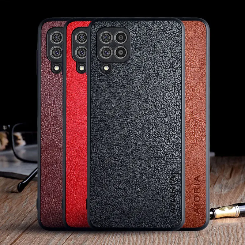 

Case for Samsung Galaxy M32 funda luxury Vintage Leather skin coque phone soft cover for samsung galaxy m32 case capa
