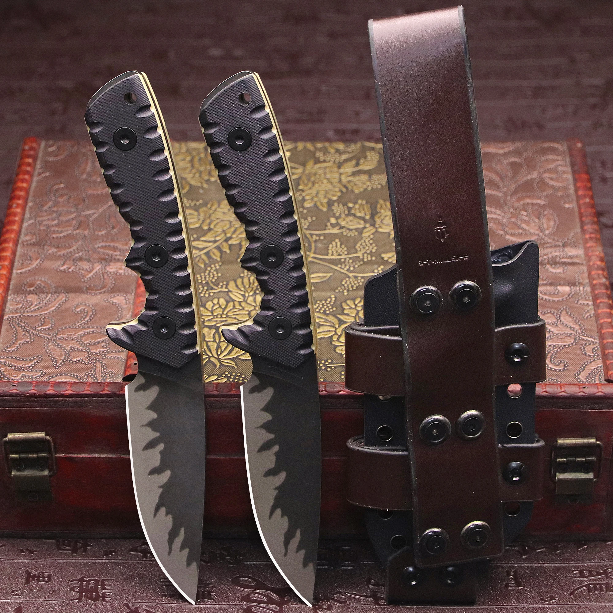 M-L (U.S.A) DC53 Stone Wash All Tang One Уличный нож для выживания в джунглях кемпинга EDC охотничий