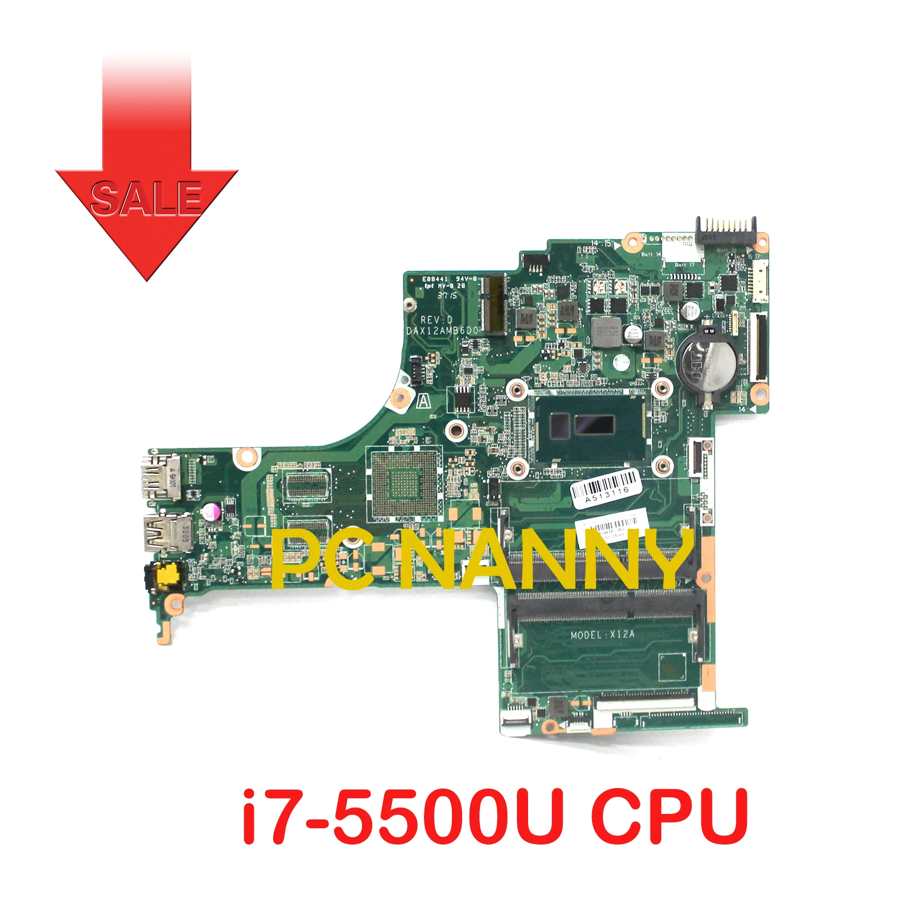 Материнская плата для ноутбука HP PAVILION 15T-AB 15-AB DAX12AMB6D0 809040-001 23916-601 819972-001