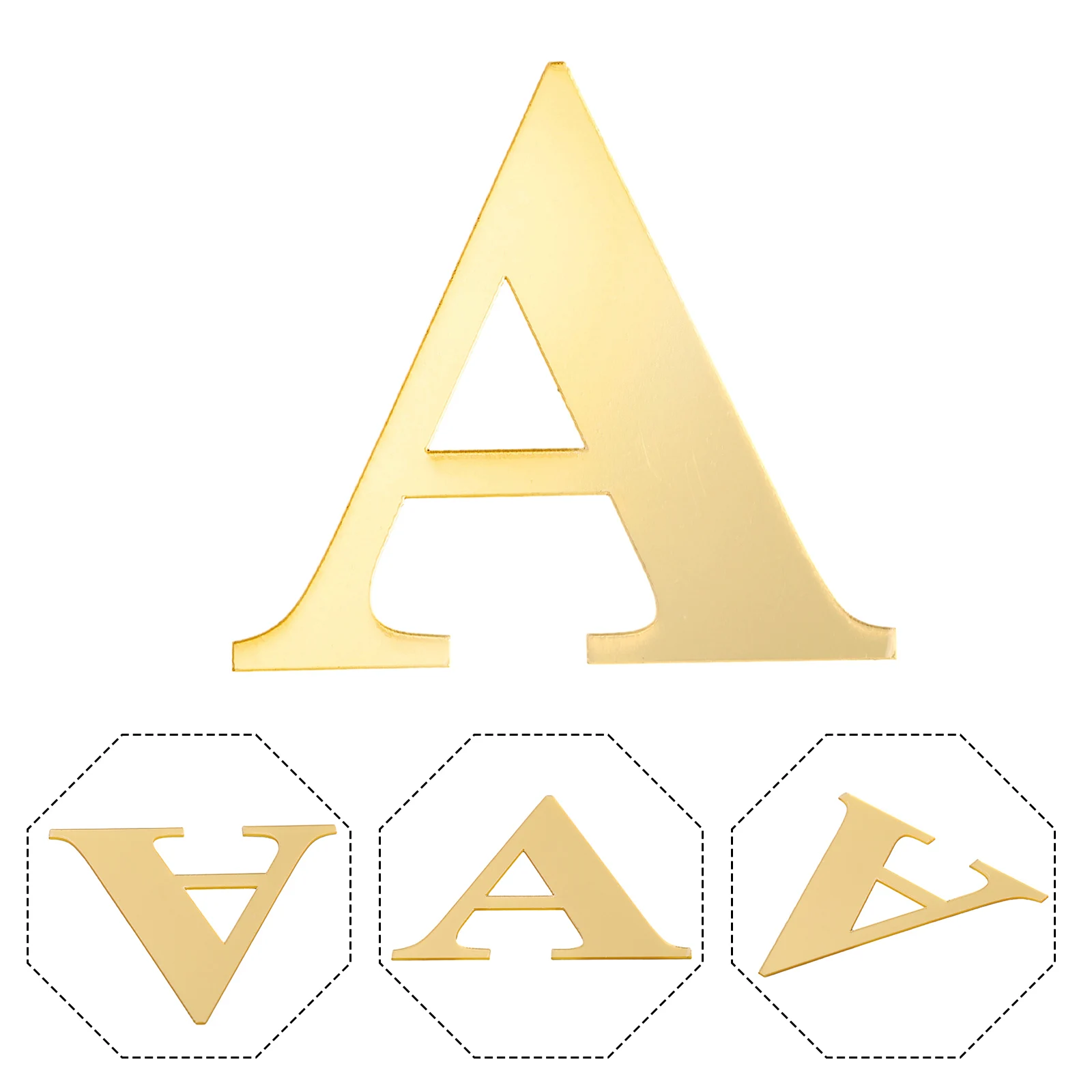 Акриловая зеркальная наклейка на стену самоклеящаяся 26 3D наклейки с алфавитом