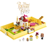fit 43177 disney belle beauty and the beast story book building block princess bricks toy friends kid diy girl birthday gift set
