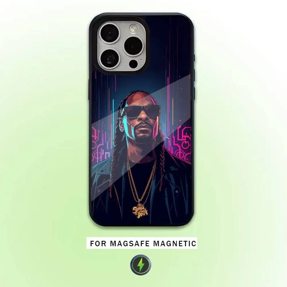 Фото Чехол для телефона Rapper S-Snoop Dogg для iPhone 17,16,15,14,13,12,11 Plus, Pro Max с магнитной беспроводной зарядкой Magsafe №4