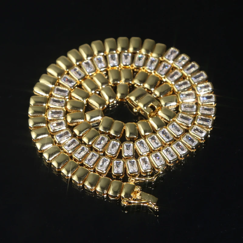 Модное прямоугольное ожерелье из кубической цепи для телефона