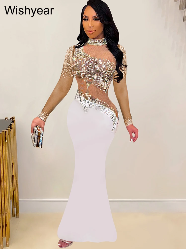 Женское платье с длинным рукавом и юбкой-годе