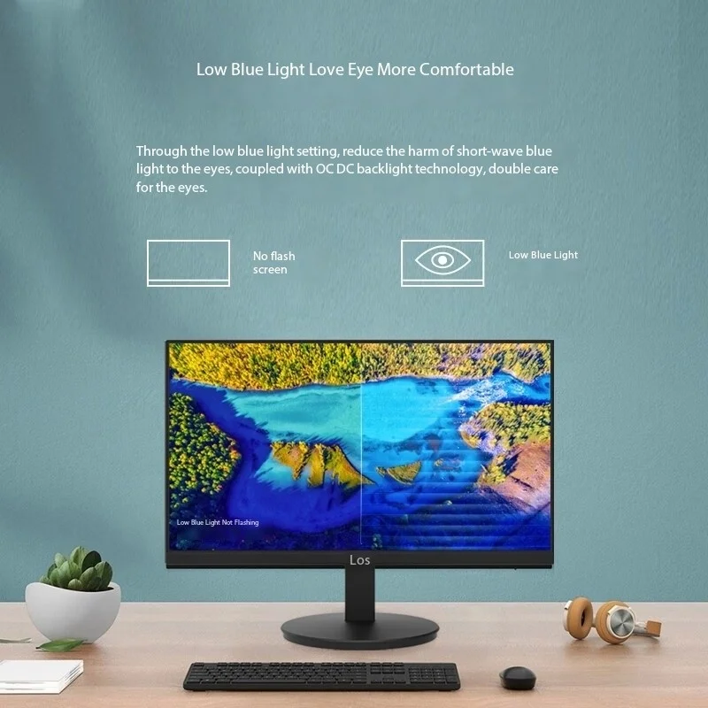 AOC 24E11XHM 23,8-дюймовый широкий монитор Full HD VA Love Eye с низким синим светом без вспышки Офисный дисплей VGA Экран HDMI + VGA (art.: 3920d23649615) - 3920d23649615