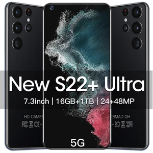 2022 new s22 ultra phones global version 7 3 inch smartphone 16gb1tb 6800mah 48mp mobile phones 5g network unlocked smartphone free global shipping