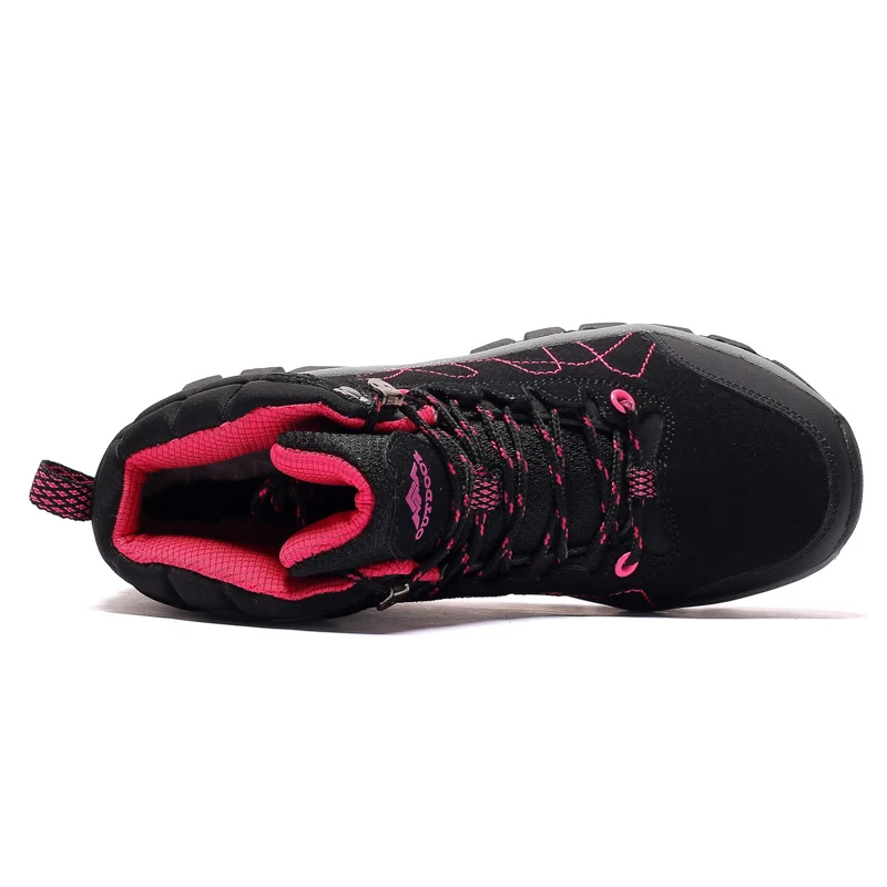 Hot Couple Outdoor Waterproof Hiking Boots Men Winter Sneakers Fur Warm Walking Climbing Hiking Shoes Men Mountain Hunting Boots