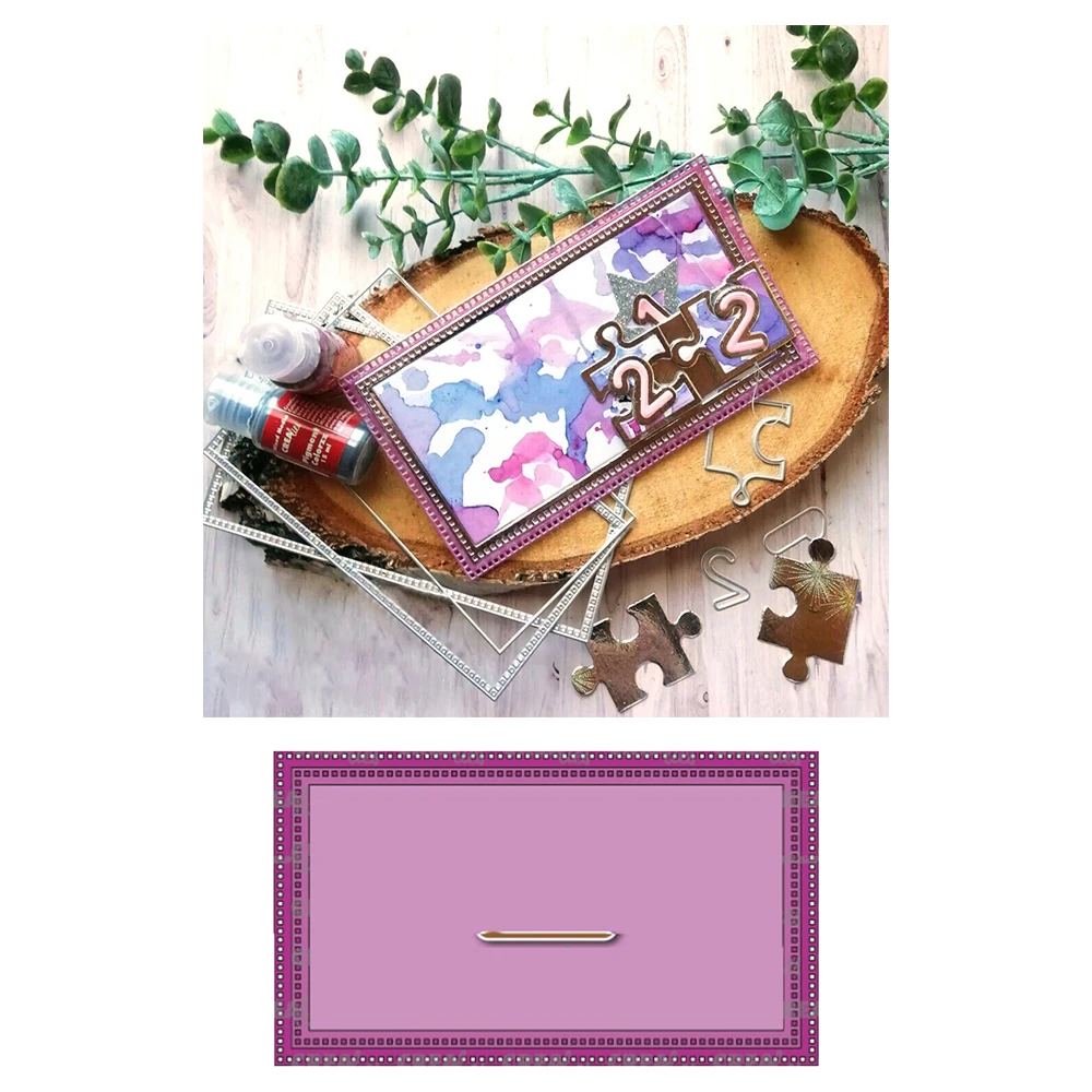 

New Arrival Rectangular Metal Cutting Dies No Stamps For Diy Dies Scrapbook Paper Card Making Decorative Embossed Photo Album