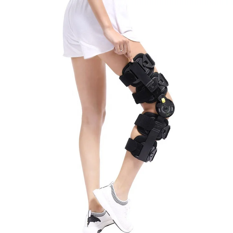 

TJ-KM011 Angle Adjustable Knee Brace ROM Hinged Knee Orthopedic Knee Support Brace for Adults