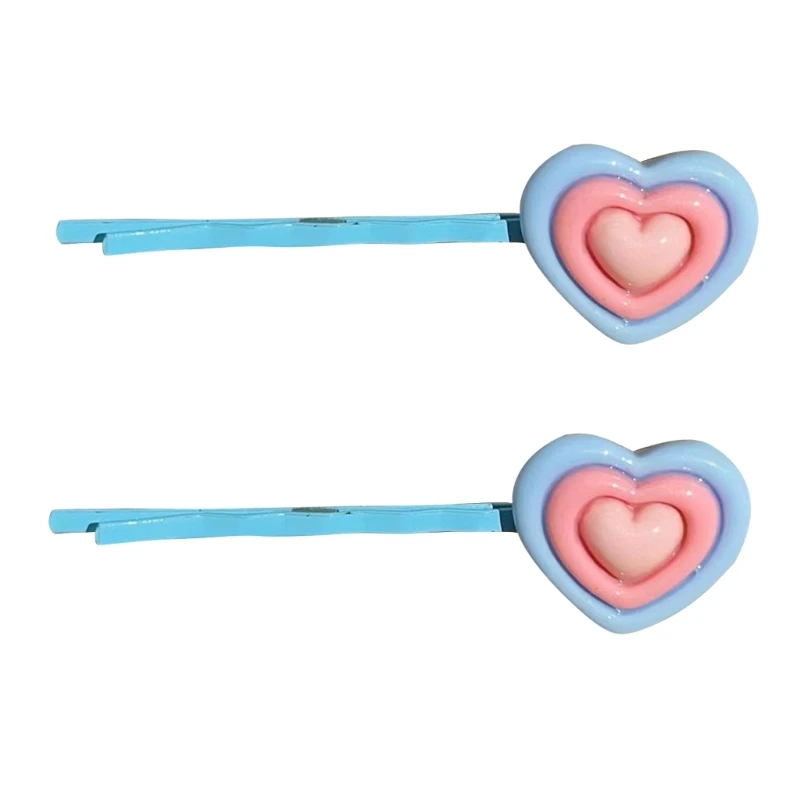 Heart Shape Y2k Hot Girls One Word Hair Pin